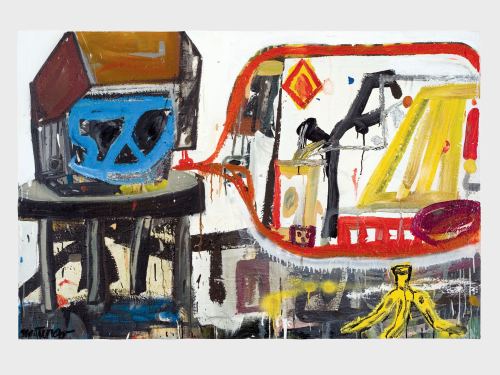 Eddie Martinez, Untitled, 2008. Mixed media on canvas, 40 x 60 in, 102 x 152 cm