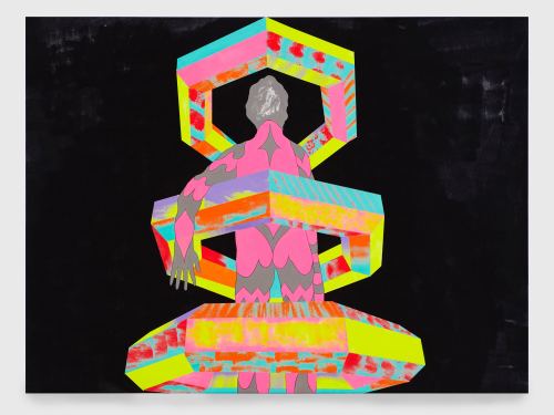 Ben Jones, Concept Unification-Rings 1, 2010. Acryla-gouache on canvas, 60 x 80 in, 152 x 203 cm