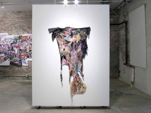 Francine Spiegel, I'm Sorry Party Animal, 2005. Mixed media 60 x 40 in, 152 x 101 cm