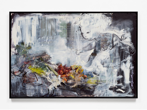 Aleza Zheng, Fix Your Lamb, 2025. Oil on canvas, 40 x 60 in (102 x 152 cm)