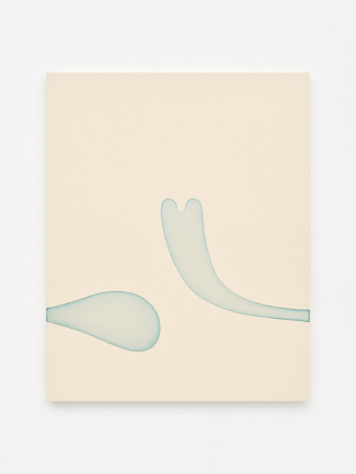 Landon Metz, MMXXI XXIX (light blue), 2021. Acrylic wash on canvas, 40 x 32 in (102 x 81 cm)