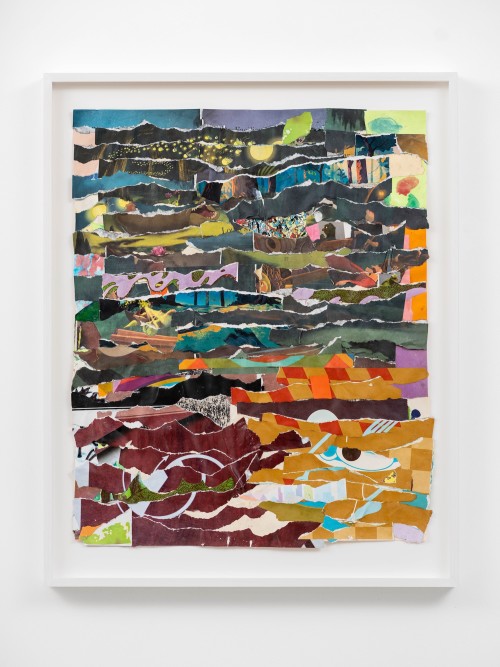 Brian Belott, The Reassembler 12, 2020. Acrylic and collage on paper, 21 x 16 in, 53 x 41 cm