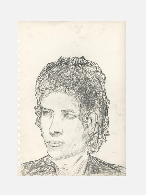 Brett Wilson, Study For Bob Dylan's Other Dream. Pencil on paper, 2005, 12 x 9 in, 30 x 23 cm