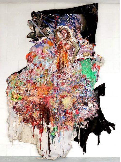 Francine Spiegel, Zombeyonce. Mixed media, 80 x 50 in, 203 x 127 cm