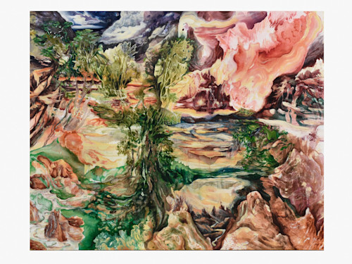 Alice Faloretti, Mirage -2, 2025. Oil and acrylic on canvas, 120 x 150 cm (47 x 59 in)