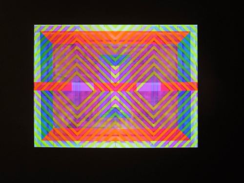 Ben Jones, Video Painting 6, 2013. Acrylic on canvas and RGB video Video projected on painting, 148 x 198 cm