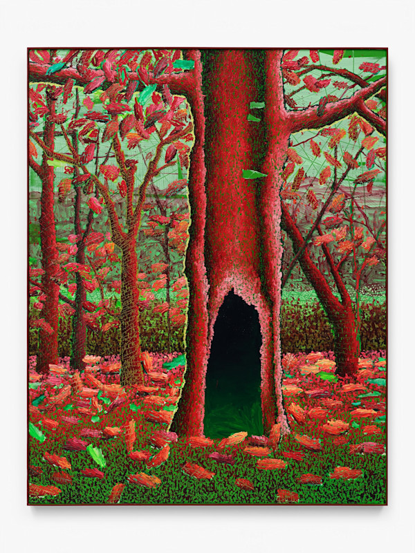 Oil and acrylic on canvas with wood frame, 56 x 45 in (142 x 114 cm)