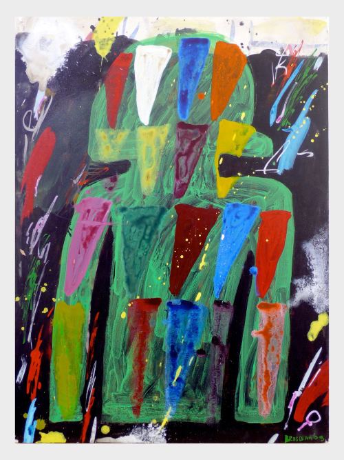 Jamison Brosseau, Ribbon Wearer, 2008. Acrylic on panel, 30 x 24 in, 76 x 61 cm