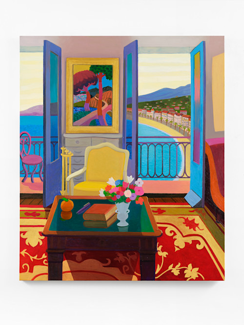 Daniel Heidkamp, Suisse Nice, 2022. Oil on canvas, 72 x 60 in (183 x 152 cm)