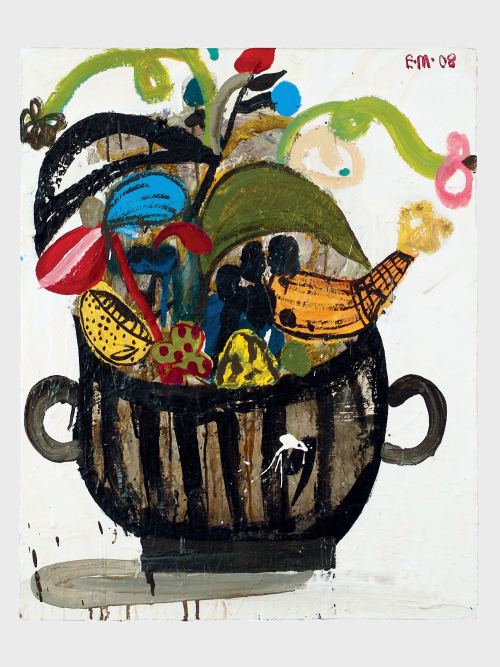 Eddie Martinez, Untitled, 2008. Mixed media on canvas, 30 x 24 in, 76 x 61 cm