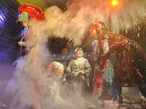 Francine Spiegel, Curse of the Century Old Egg, 2009. Performance still
