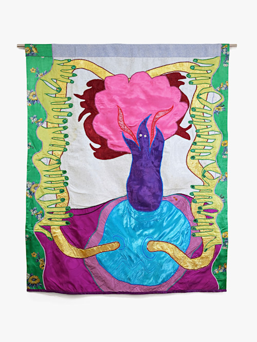 Moki Cherry, Spirit, 1976. Textile, 47 x 39 in (120 x 98 cm)