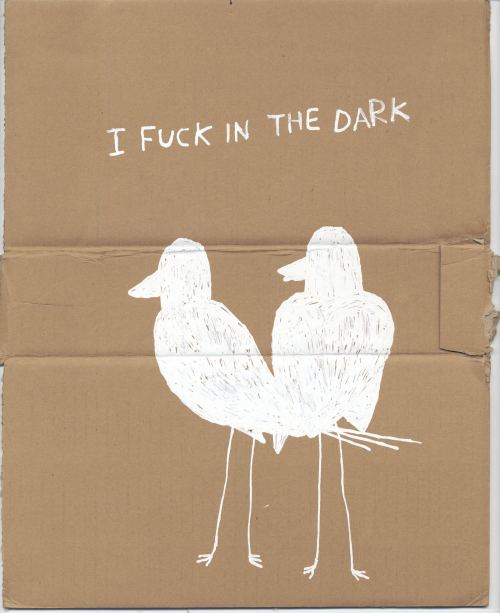 Erika Borboa, I Fuck in the Dark. Acrylic on cardboard, 15 x 12 in, 38 x 30 cm
