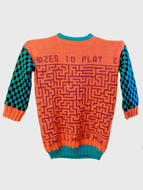 Jim Drain, Untitled (Atari Maze Seater), 2009. Knit Sweater