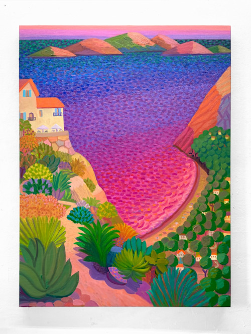 Daniel Heidkamp, Magic Hour Eze, 2025. Oil on linen, 40 x 30 in (102 x 76 cm)