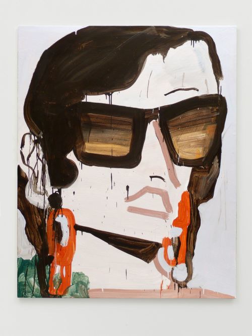 Katherine Bernhardt, Prada Occhiali, 2011. Acrylic on canvas, 60 x 48 in, 152 x 122 cm