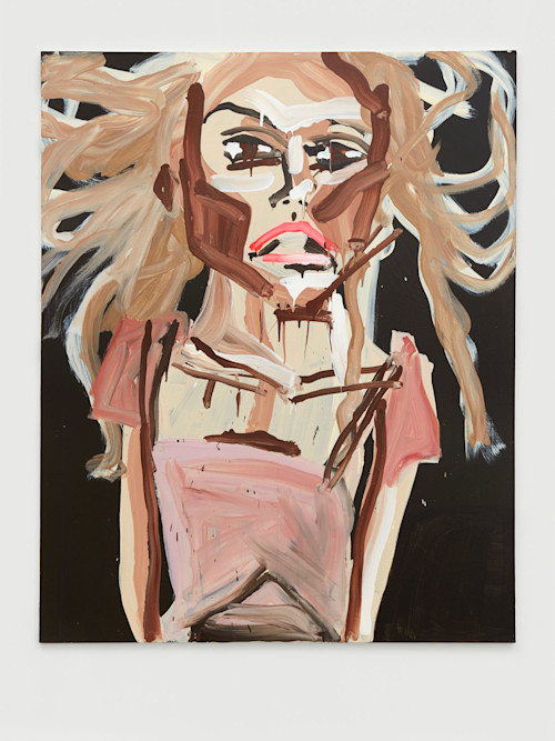 Katherine Bernhardt, Country Farmer Girl, 2006. Acrylic on canvas, 60 x 48 in, 152 x 122 cm