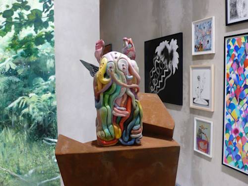 Jorn Stahlschmidt, Elder st. 80’s 3, 2010.  Basswood, ebony, red ivory, oil, plywood, palmwood, rust L 50 x W 50 x H 120 cm