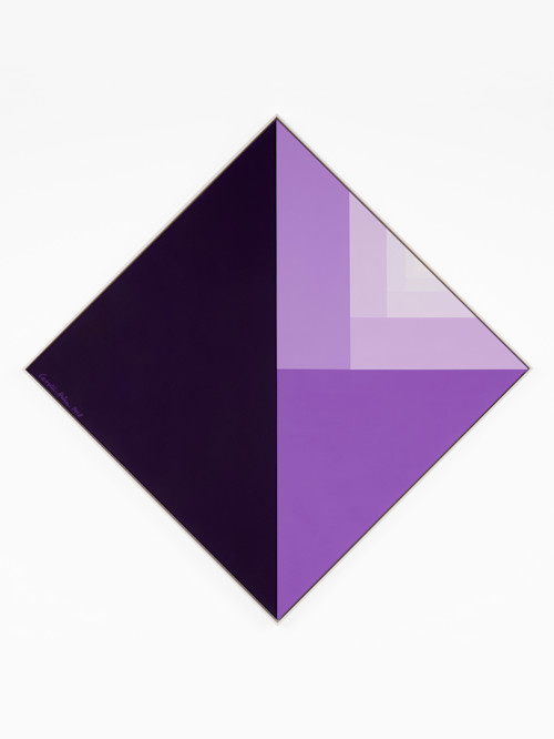Carsten Holler, Divisions Square (Egyptian Violet Surface), 2018. Caravaggio linen canvas, flashe vinyl paint, 34 x 34 in (90 x 90 cm)