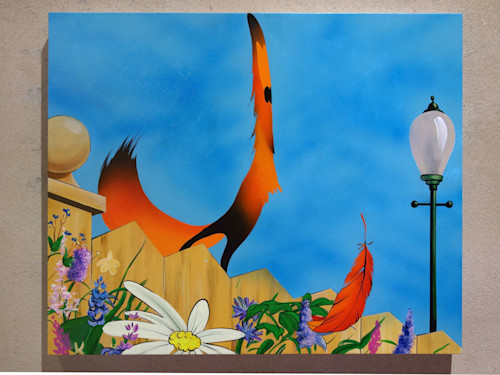Jamian Juliano-Villani, A Younger, Smaller Flame, 2014. Acrylic on canvas, 30 x 36 in, 76 x 91 cm