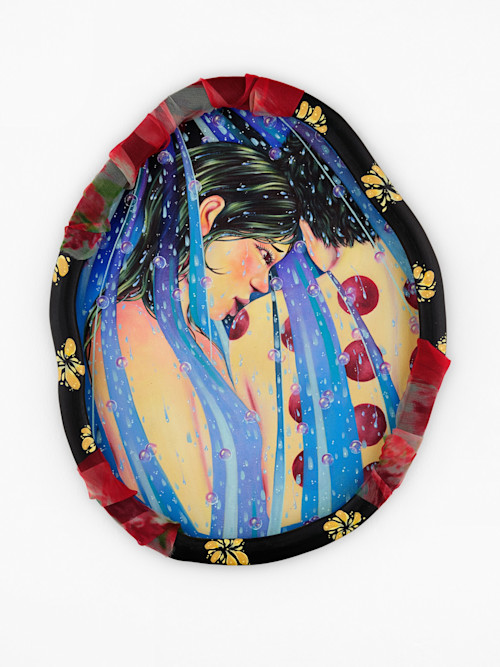 Zoé Blue M., The Actor, 2024. Acrylic on canvas, artist frame, 24 x 20 in (61 x 51 cm)