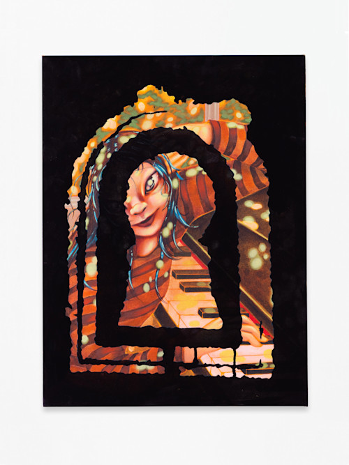 Zoe Blue M, Kofun, 2026. Acrylic on canvas, 24 x 18 in (61 x 46 cm)