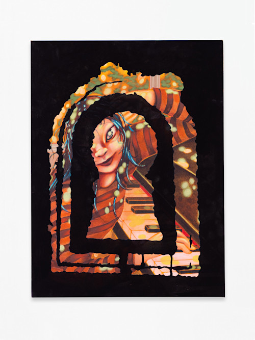 Zoe Blue M, Kofun, 2026. Acrylic on canvas, 24 x 18 in (61 x 46 cm)