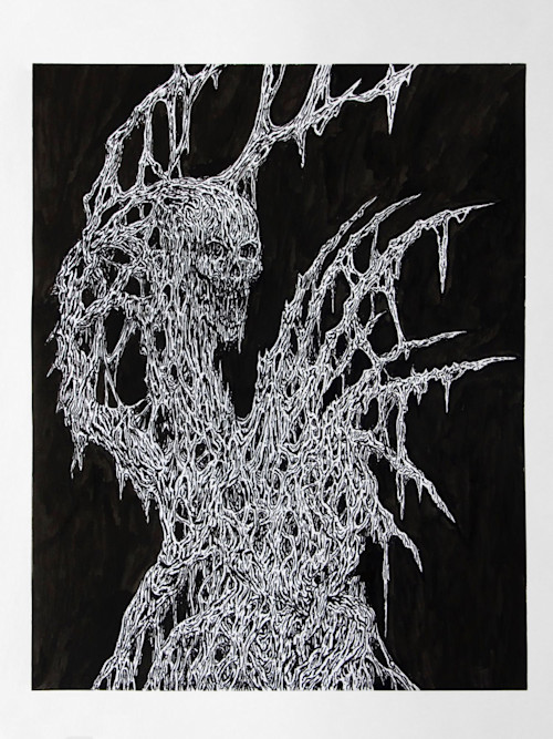 Mat Brinkman, Afterbirth Afterlife 4, 2013. Sumi ink on paper, 14 x 11 in, 36 x 28 cm