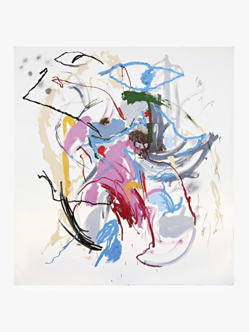 Ammon Rost, Tabulae Resea, 2020. Oil, acrylic on canvas, 72 x 66 in (183 x 168 cm)