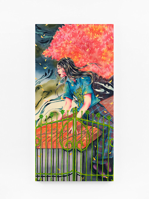 Zoe Blue M., Surveyor, 2024. Acrylic on canvas, 72 x 36 in (183 x 91 cm)