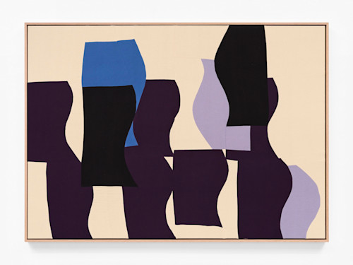 Ethan Cook, Pretty as a Picture, 2022. Hand woven cotton and linen, framed, 50 x 70 in (127 x 178 cm)
