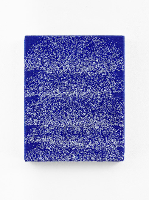 Jean Nagai, Kirin 2, 2024. Correction fluid, acrylic on canvas, 10 x 8 in (25 x 20 cm)