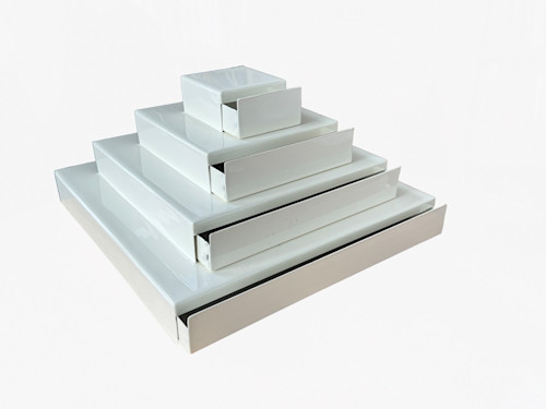 Ryan Preciado, Personal Pyramid, 2024. Automotive paint and steel, 16 x 8 x 16 in (41 x 20 x 41 cm)