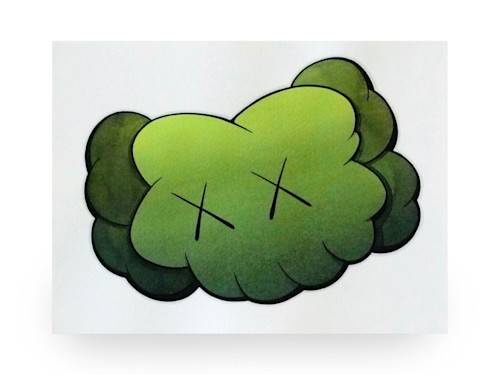 KAWS, 2001. Pencil on paper, 9 x 11 in, 23 x 28 cm