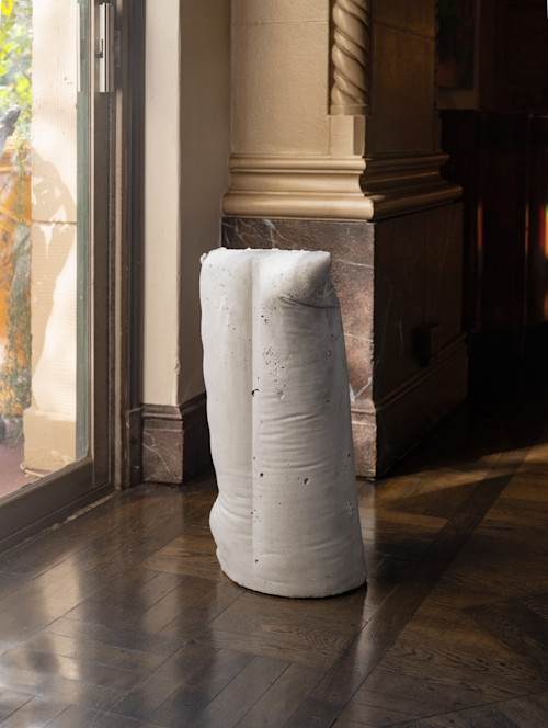 Tarik Garrett, Untitled, 2025. Concrete, 25 x 14 x 8 in (64 x 36 x 20 cm)