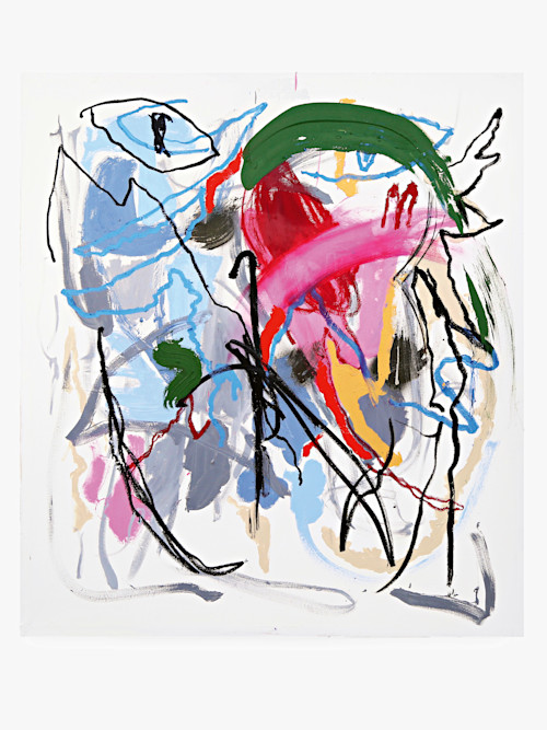 Ammon Rost, Unconscious Rhythm, 2020. Oil, acrylic on canvas, 72 x 66 in (183 x 168 cm)