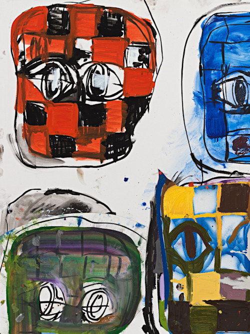 Eddie Martinez, Big BH Grid No. 3, 2020, Detail. 