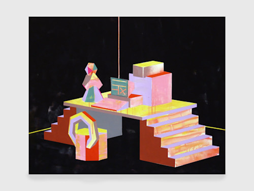 Ben Jones, Concept Unification-Interior 2, 2010. Acryla-gouache on canvas, 48 x 60 in, 122 x 152 cm
