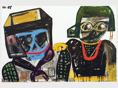 Eddie Martinez, It’s Up To You & Me Brother #3, 2008. Mixed media on canvas, 40 x 60 in, 102 x 152 cm