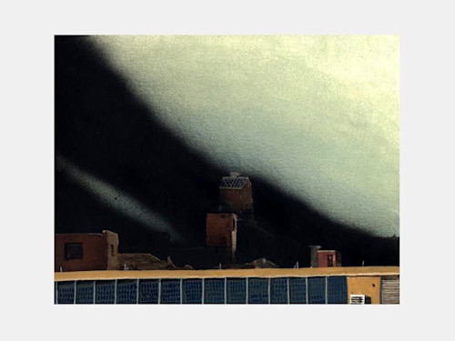Alex Lukas, Factory On Fire #2, 2006. Watercolor, gouache, ink, spraypaint, acrylic on paper, 6 x 7 in, 15 x 19 cm