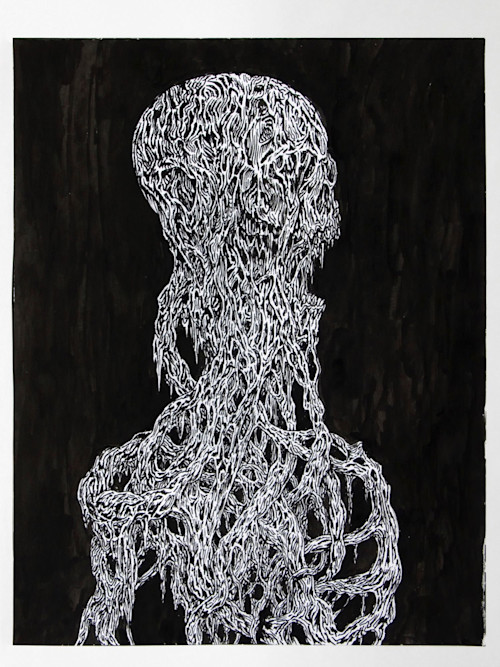 Mat Brinkman, Afterbirth Afterlife 3, 2013. Sumi ink on paper, 14 x 11 in, 36 x 28 cm