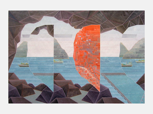 John Hodany, After-Image, 2006. Acrylic on paper, 54 x 82 in, 138 x 207 cm