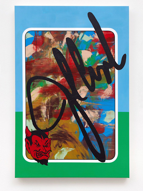 Henry Gunderson, First Base, 2015. Flashe on canvas, 24 x 16 in, 61 x 41 cm