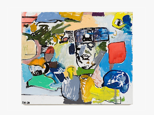 Eddie Martinez, Open Ocean Mind, 2020. Acrylic, oil and spray paint on canvas, 60 x 72 in (152 x 183 cm)