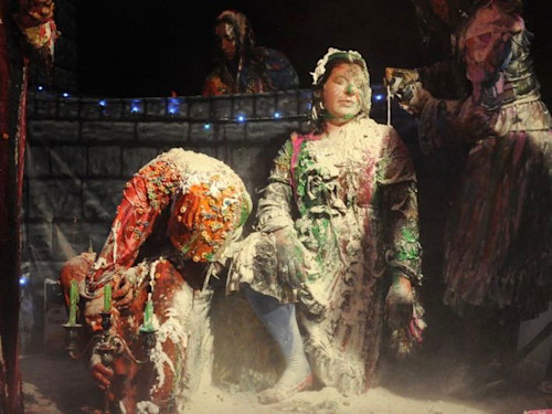 Francine Spiegel, Curse of the Century Old Egg, 2009. Performance still