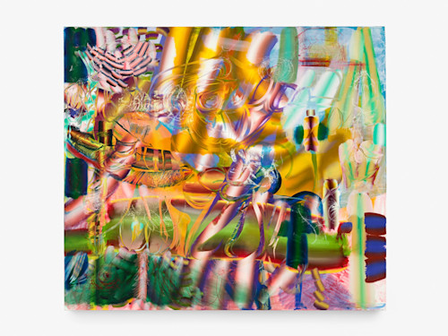 Lauren Quin, Let Me, 2021. Oil on canvas, 64 x 72 in (163 x 183 cm)
