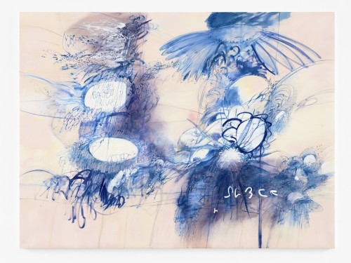 Jim Thorell, Bollingen Blue Boy, 2023. Oil on canvas, 150 x 200 cm (59 x 79 in)