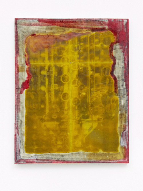 JPW3, YFS, 2015. Wax, ink and sharpie on canvas, 20 x 16 in, 51 x 41 cm