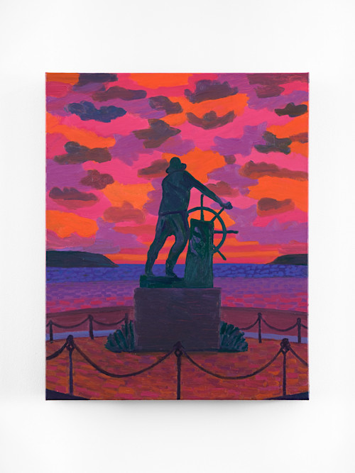 Daniel Heidkamp, Fishermen’s Memorial, 2024. Oil on linen, 20 x 16 in (51 x 41 cm)