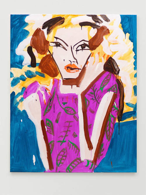 Katherine Bernhardt, Dior, 2011. Acrylic on canvas, 60 x 48 in, 152 x 122 cm